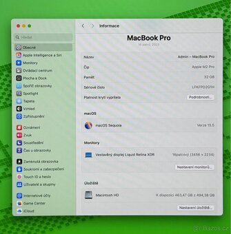 MacBook Pro 16” 2023 CTO /32GB RAM/512GB SSD/Záruka - 3