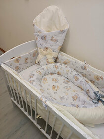 Nová souprava do postýlky medvídci+béžová - 3