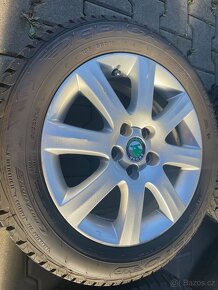 Alu kola 15 originál Škoda Fabia, nové letní pneu 195/55/15 - 3