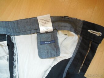 pánské Gant tm.modré kalhoty užší,zip CHINO elast.38/32 XL p - 3
