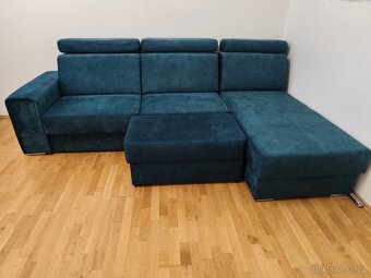 Rohová sedací souprava Destine 160 – rozkládací, málo použ - 3