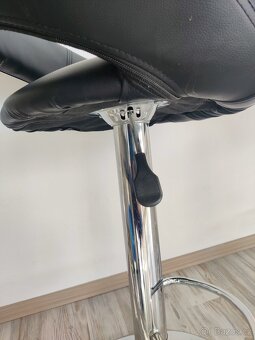 Barové židle černá kůže. - 3