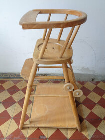 Retro jídelní židlička k renovaci - 3