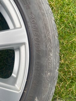 ALU kola Platin Silver R17, 5x 108, Ford, Volvo + letní pneu - 3