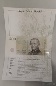 Bankovka 200kč Gregor Johann Mendel - 3