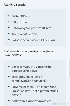 Dětská postel 180x80 - 3