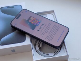 APPLE iPhone 15 Pro 256GB Modrý titan - ZÁRUKA 12 MĚSÍCŮ - 3