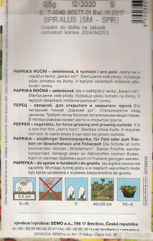 Nepálivá paprika "beraní roh" Spiralus - dvojice sazenic - 3