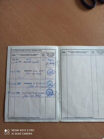 PRODÁM TECHNICKÉ PRŮKAZY škoda 105, 120 - 3