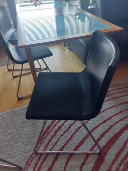 Jídelni židle kožené Ikea Bernhard 3 kusy - 3