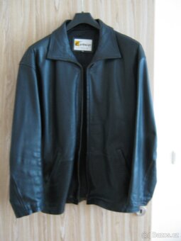 --- PÁNSKÁ ČERNÁ KOŽENÁ BUNDA vel. XL top stav --- - 3