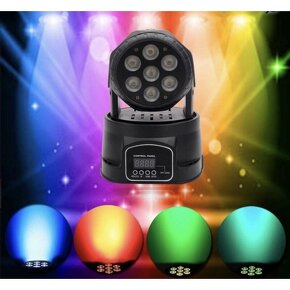 SHEHDS Otočné hlavy LED WASH 7x12W RGBW - 3