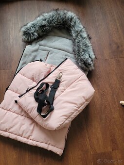 Dětský fusak do kočárku COTTONMOOSE růžový - 3