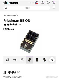 PRODÁM FRIEDMAN BE-OD MADE IN USA - DISTORTION OVERDRIVE - 3
