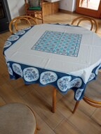 Retro prostírání, ubrus - cibulák - 3