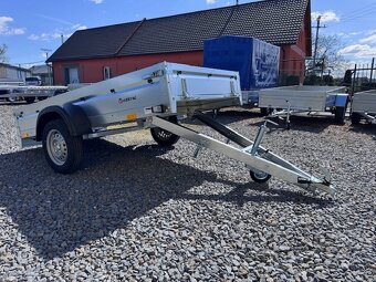 Přívěsný vozík 252x130 cm, sklopný, 130km/h, ot. př. čelo - 3