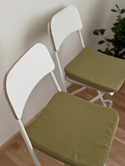 2 barové židle IKEA FRANKLIN – bílá + dárek - 3