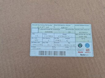spodní kryt střešního okna Webasto Škoda Felicia 6U0877115 - 3