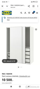 Prodám šatní skříň IKEA PAX - 3