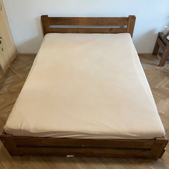 Manželská postel dub / Double bed from oak - 3