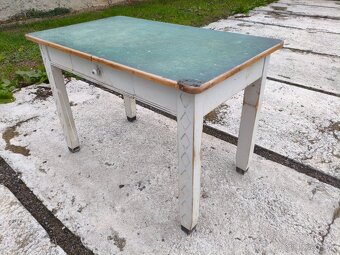 Starožitný jídelní stůl se šuplíkem - 3