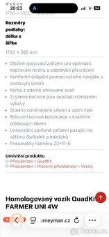 Vozík za čtyřkolku s doklady a spz - 3