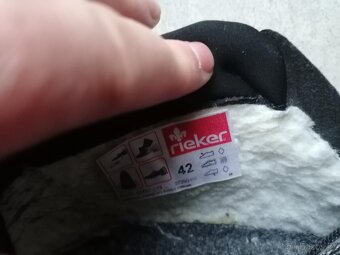 Zimní kotníčkové boty Rieker, vel. 42 - 3