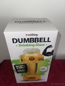 Pivní sklenice na pivo 600ml hantel (dárek) - 3