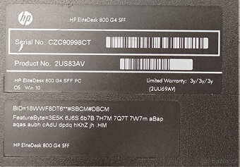 HP EliteDesk 800 G4, i5-8500, 16GB, SSD 500GB, 500GB, W11 - 3