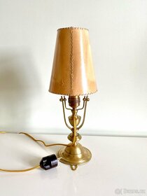 Starožitná celomosazná lampa na stůl nebo na zeď - 3