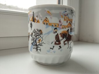 sběratelský retro hrnek - zimní koník - 3