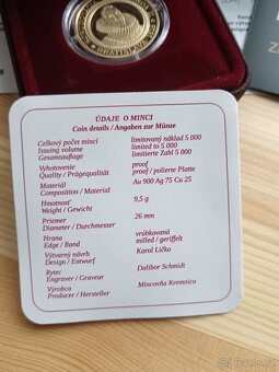 Zlatá mince 100€ 400.Výročí Korunovace Ferdinand II v Bratis - 3