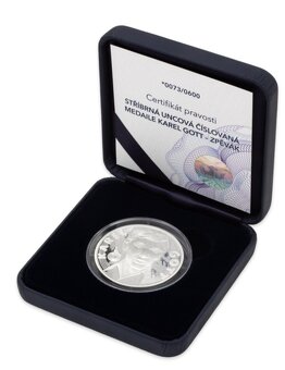 Stříbrná uncová číslovaná medaile Karel Gott - Zpěvák proof - 3