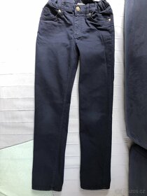 Modré dívčí kalhoty vzhledu džín - 3