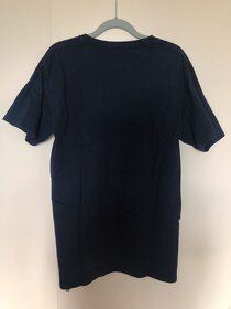 Modré bavlněné tričko s potiskem (M) - 3