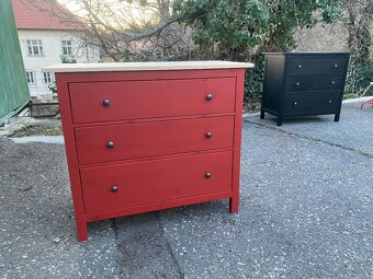 IKEA Hemnes komoda se 3 zásuvkami - červená - 3