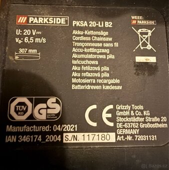 Parkside Aku-Pila PKSA 20Li B2 - 3