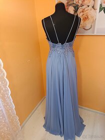 Modré společenské šaty vel.40 - 3