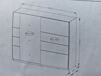 Velká šatní skříň Beta 220x210cm - posuv+zrcadlo - 3