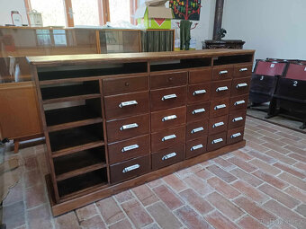 Starožitná lékárenská tára - šuplíkovač, komoda - 3