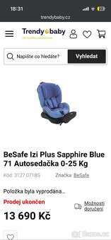 AutosedačkaBeSafe IZI Plus 0-25kg - 3