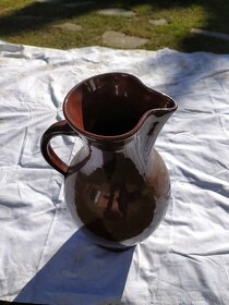Hrdějovická keramika - velký džbán HNĚDÝ - 3