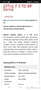 Litinová kamna Jotul F 3 TD černý lak - 3