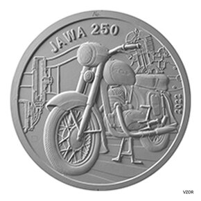 Stříbrná mince 500 Kč 2022 Motocykl Jawa 250 stand, BK, ČNB - 3