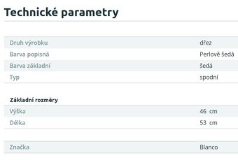 Dřez Blanco granitový - nový (523435) - 3