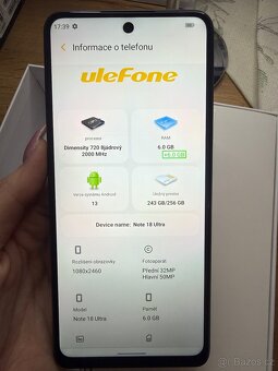 UleFone Note 18 Ultra 256GB Lustrous Black - 3