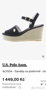 Sandály na klínku U.S. Polo Assn., vel. 38. - 3