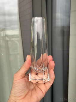 Hranatá váza 15 cm, křišťálové sklo, Václav Hanuš - 3