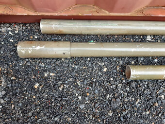 3 x anténní vojenská tyč, délka 3,29; 2,64 a 2,52m - 3