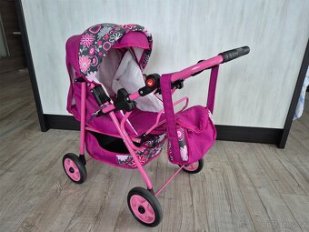 Velký kočárek na panenky neskládací polohovací - 3
